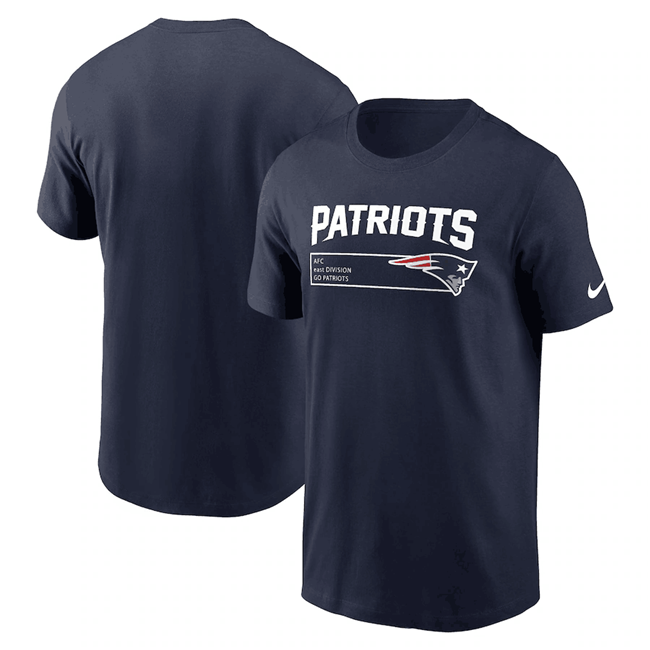 Men's New England Patriots Navy Division Essential T-Shirt